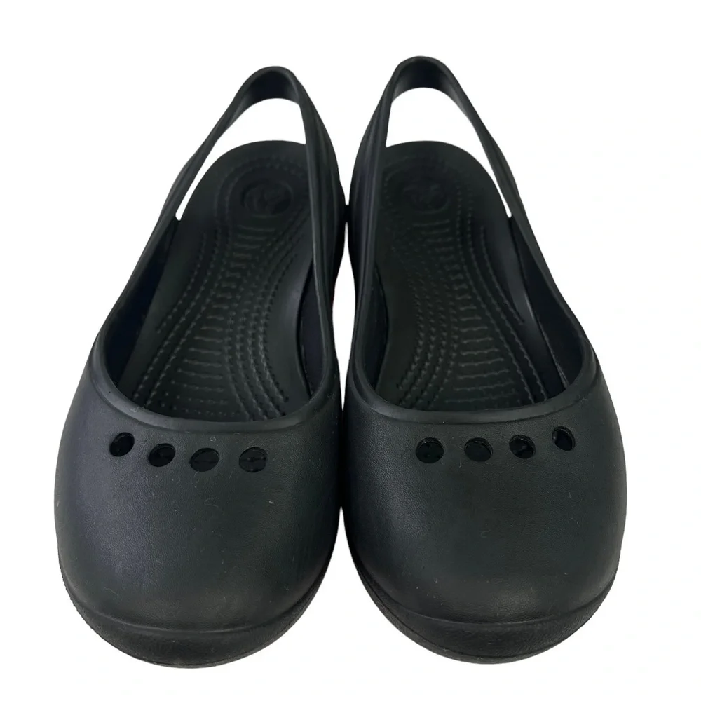 Crocs Tone Skylar Slingback Flats‎ Black Pink Womens Size 6